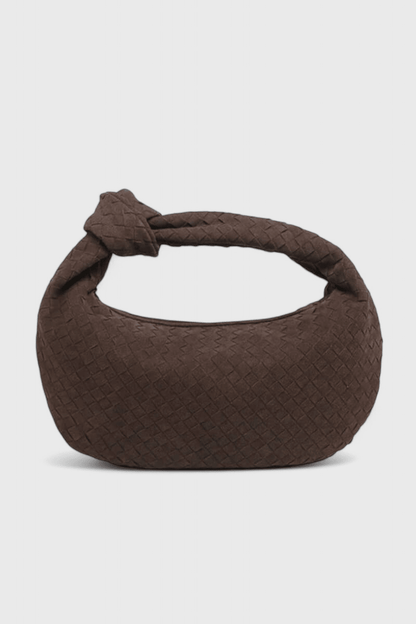 Bolso Tejido Mediano Lila con Detalle de Nudo - SC