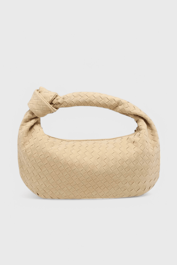 Bolso Tejido Mediano Lila con Detalle de Nudo - SC