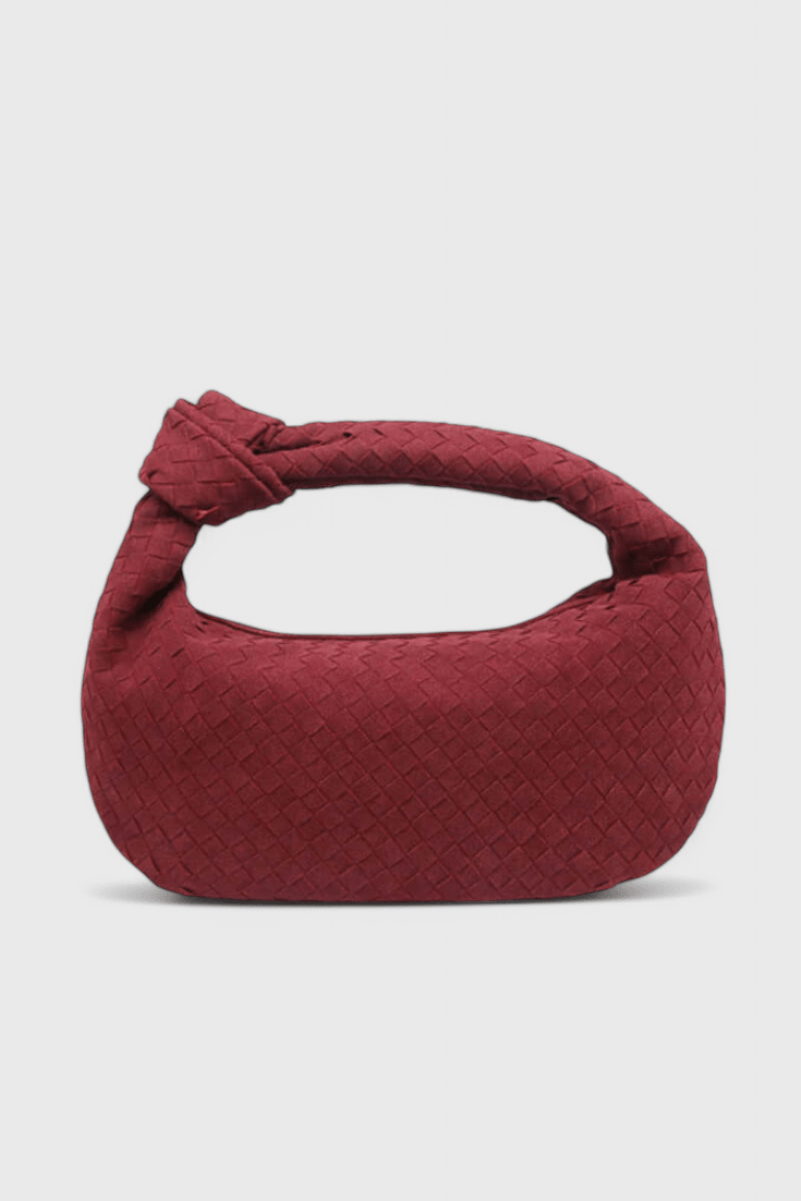 Bolso Tejido Mediano Lila con Detalle de Nudo - SC