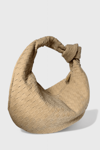 Bolso Tejido Mediano Lila con Detalle de Nudo - SC
