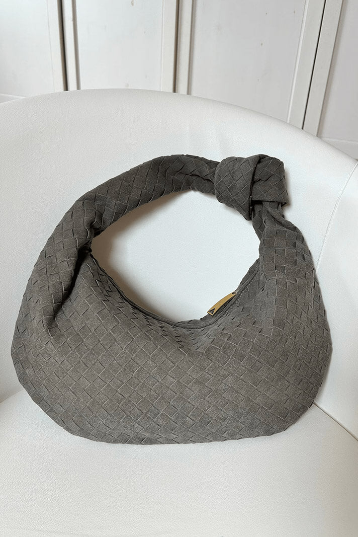 Bolso Tejido Mediano Lila con Detalle de Nudo - SC
