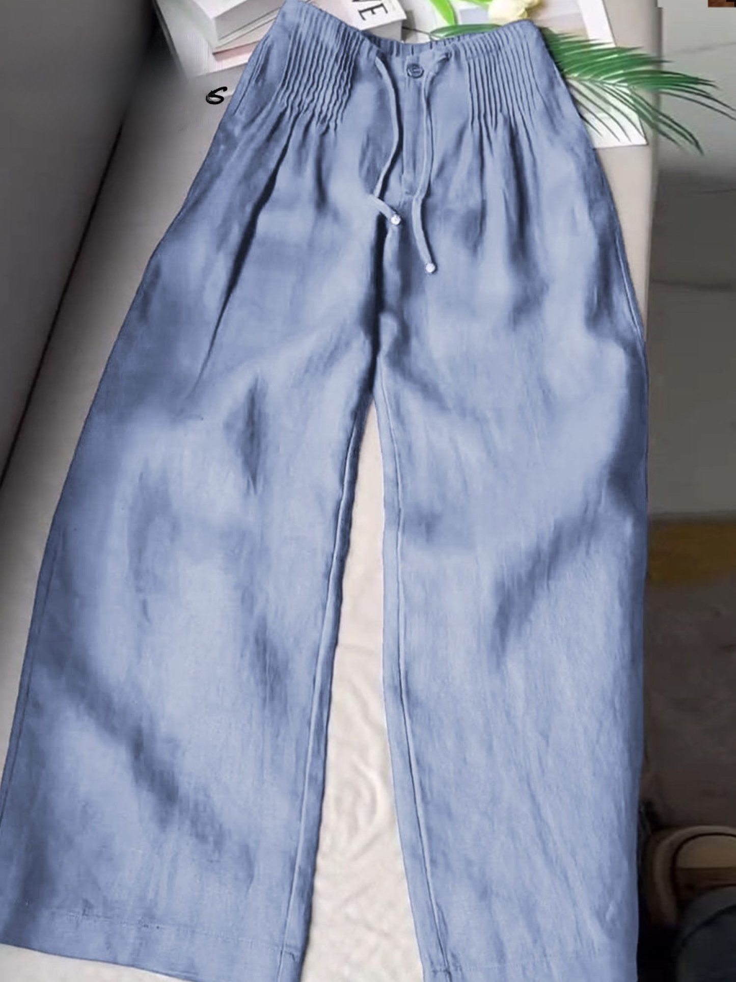 Aitana | Pantalones Anchos de Algodón y Lino - SC