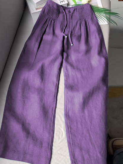 Aitana | Pantalones Anchos de Algodón y Lino - SC