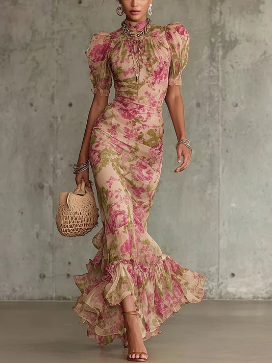 Rosalie™ | Vestido Maxi con Estampado de Rosas - SC