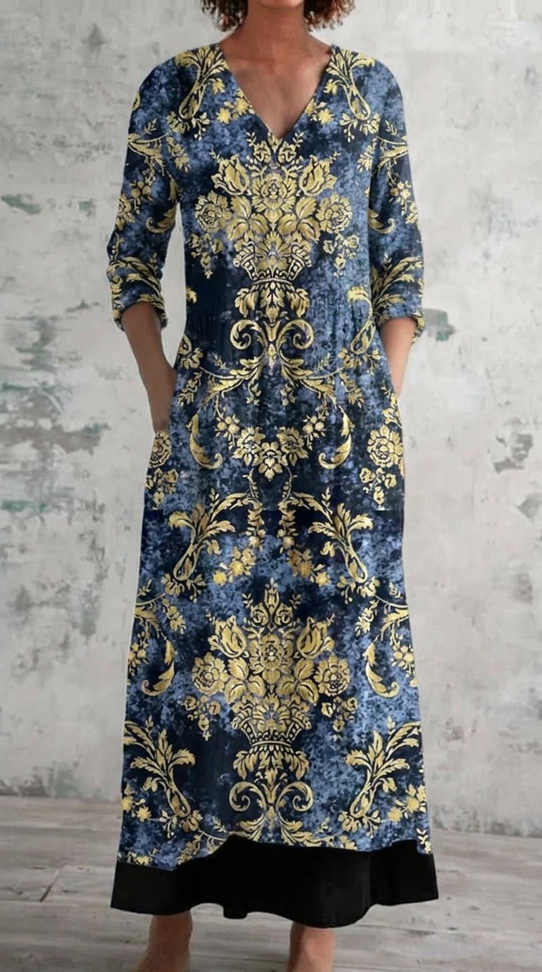 Brillar Vestido Elegante Estampado - SC