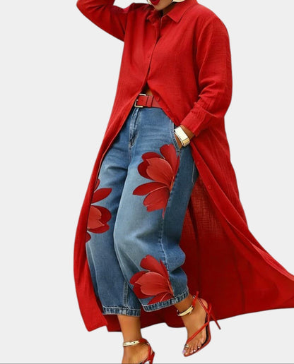 FLORA | Jeans Anchos + Camisa GRATIS - SC