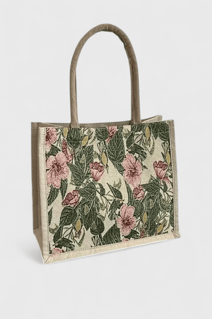 Bolsa de Yute Taila con Estampado Floral y Diseño Ecológico - SC