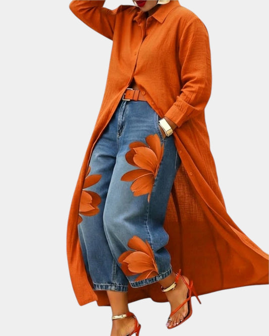 FLORA | Jeans Anchos + Camisa GRATIS - SC