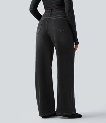 Helena Flex™ | Vaqueros holgados asimétricos de talle alto - SC