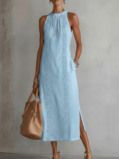 Jimena - Vestido Midi con Cuello Mao - SC