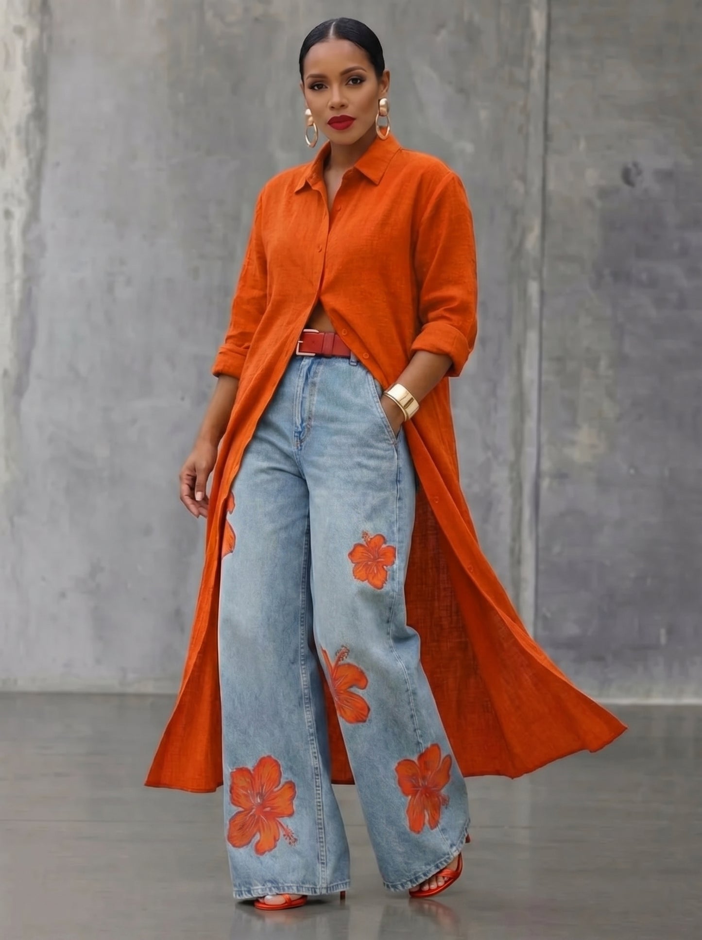 FLORA | Conjunto Pantalón y Camisón - SC