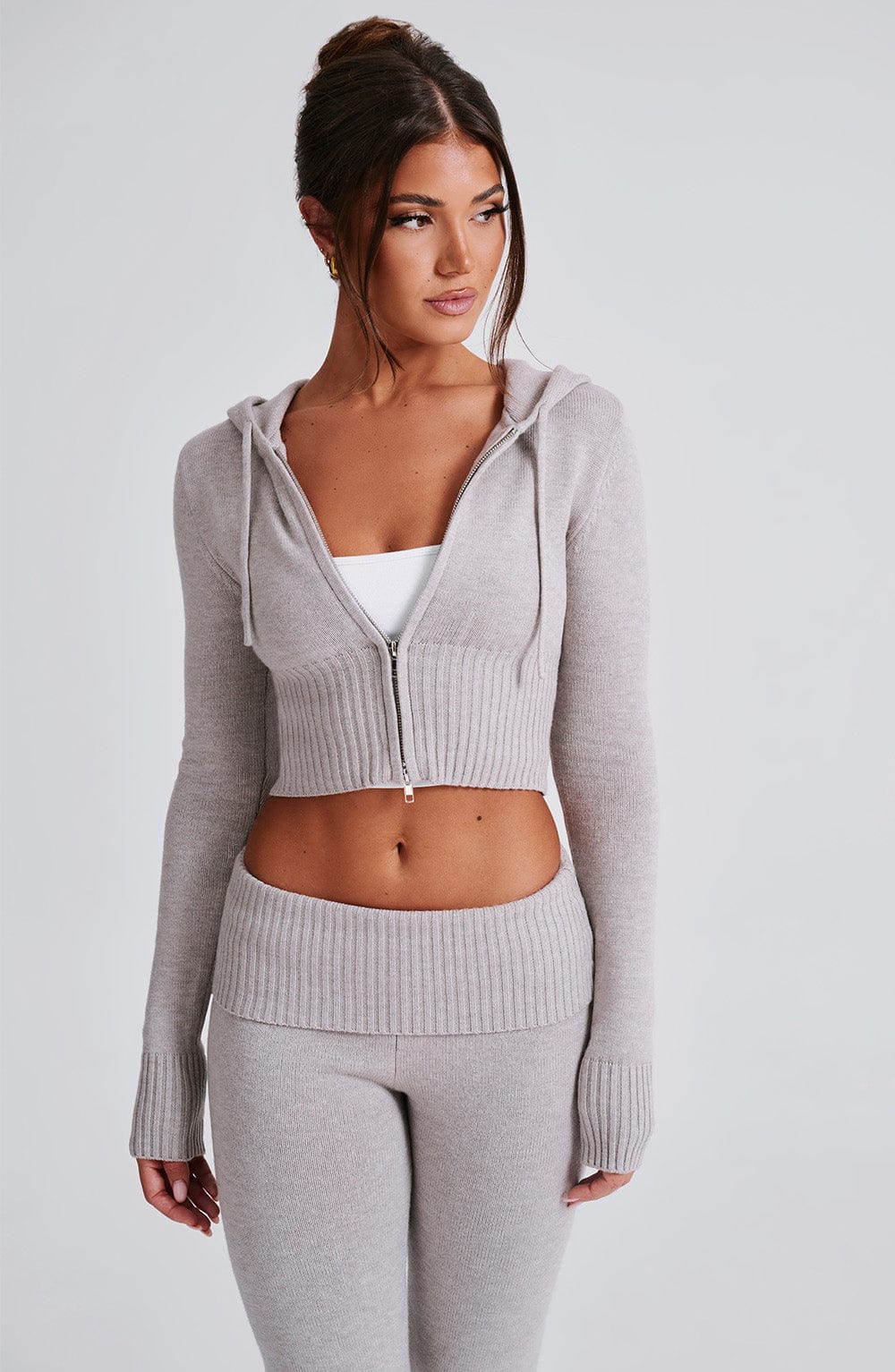 Portia Sudadera con Capucha - Gris claro - SC