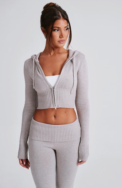 Portia Sudadera con Capucha - Gris claro - SC