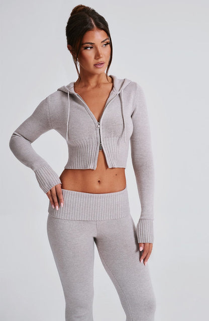 Portia Sudadera con Capucha - Gris claro - SC