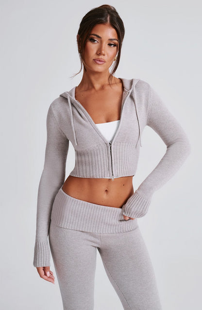 Portia Sudadera con Capucha - Gris claro - SC