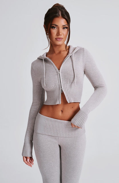 Portia Sudadera con Capucha - Gris claro - SC