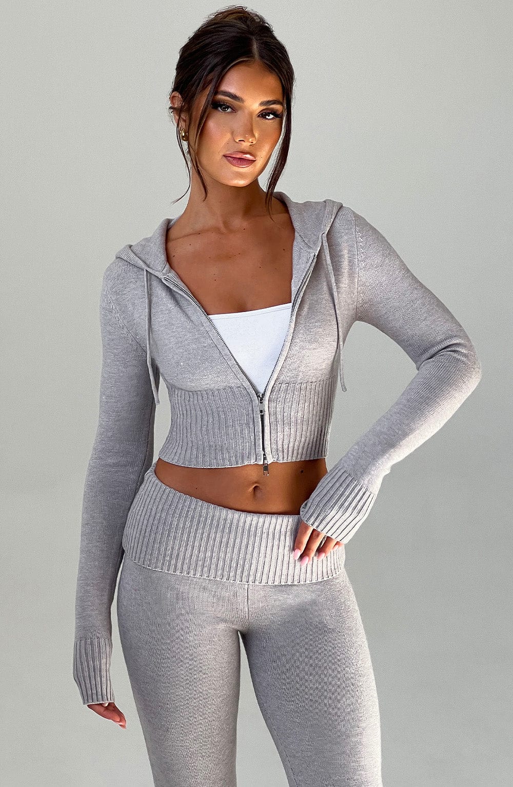 Portia Sudadera con Capucha - Gris claro - SC