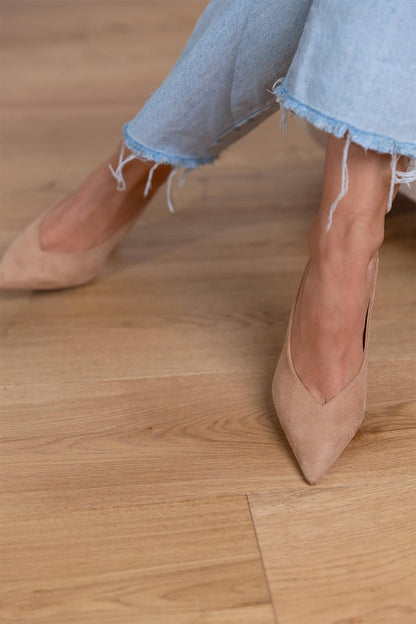 Marlena™ | Tacones bajos de color nude - SC