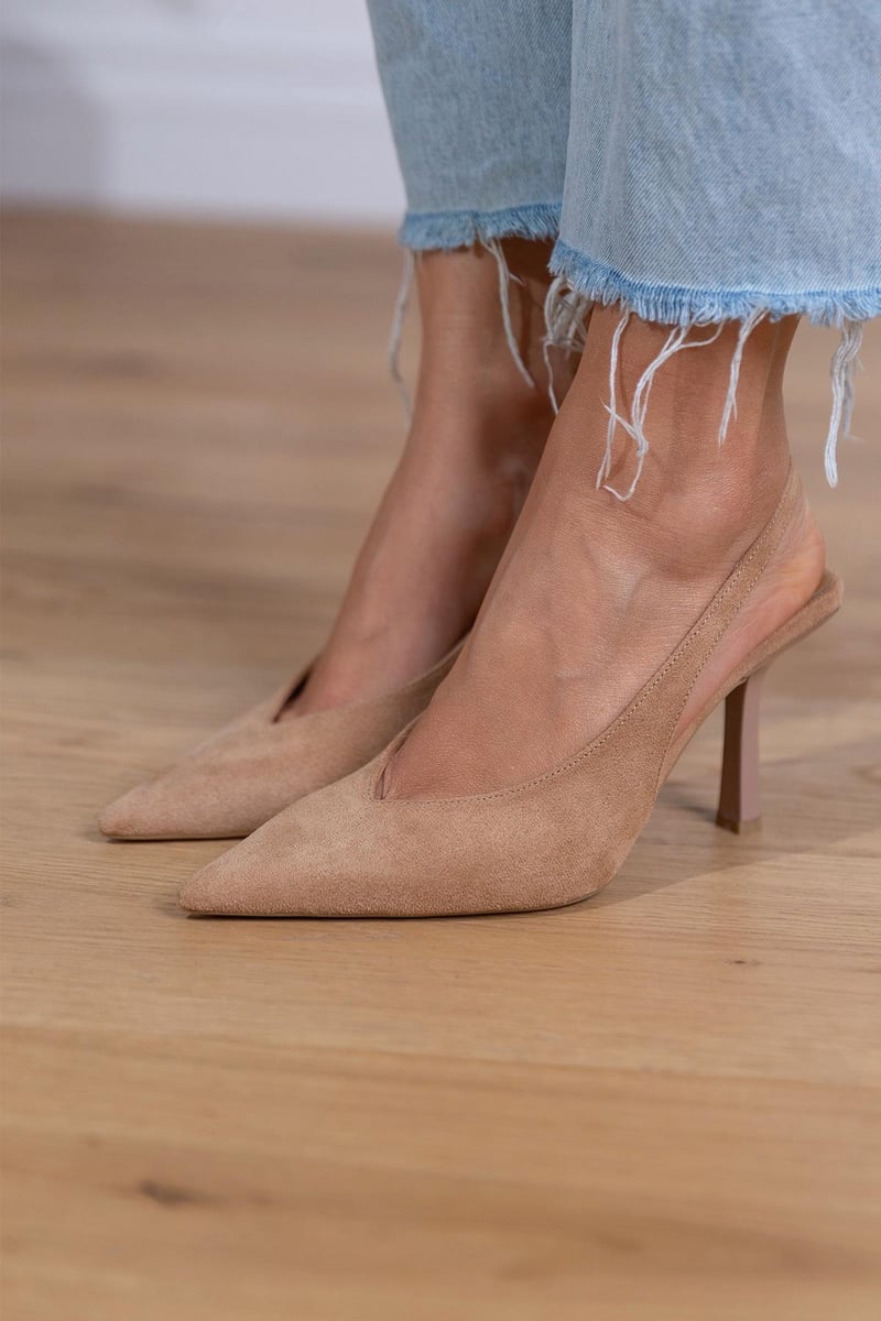 Marlena™ | Tacones bajos de color nude - SC
