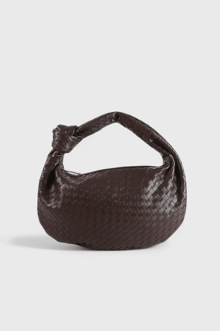 Bolso de Hombro Tejido Mediano Sage - SC