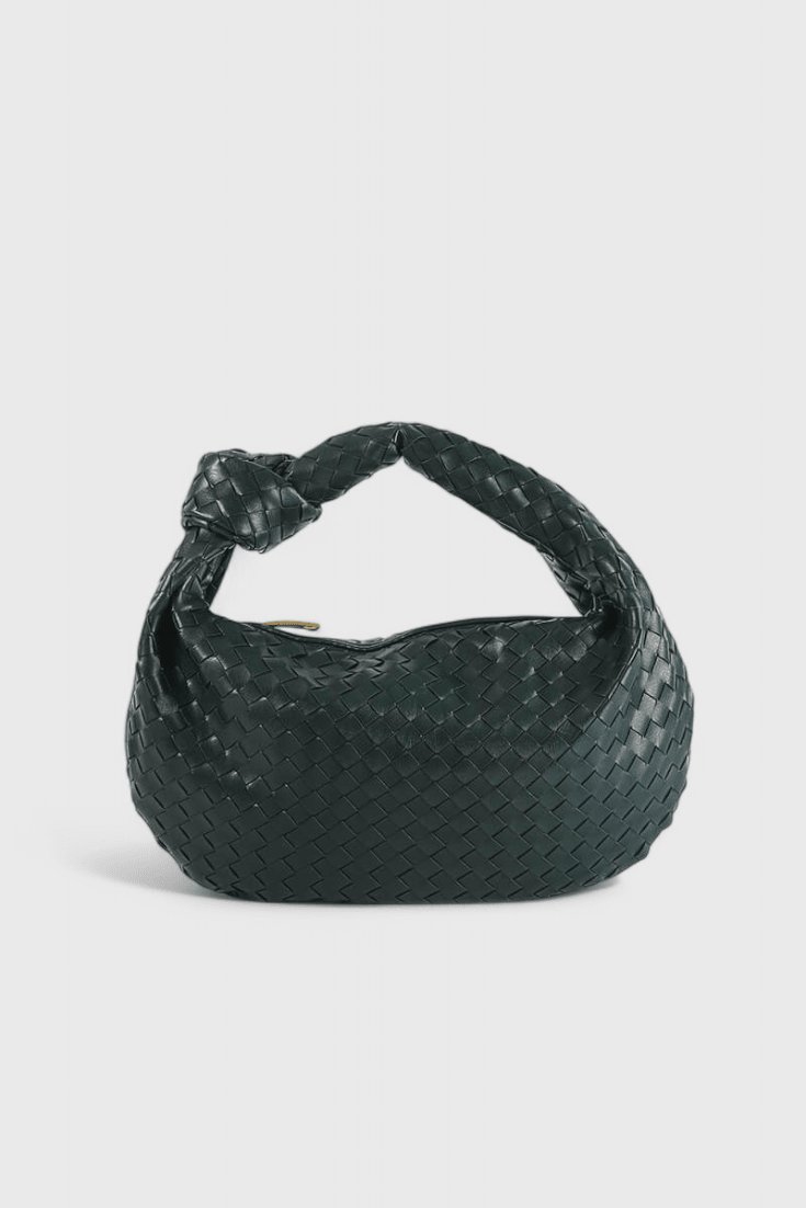 Bolso de Hombro Tejido Mediano Sage - SC