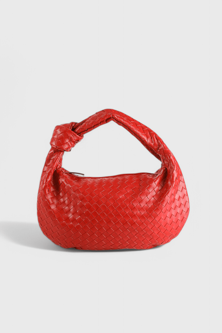 Bolso de Hombro Tejido Mediano Sage - SC