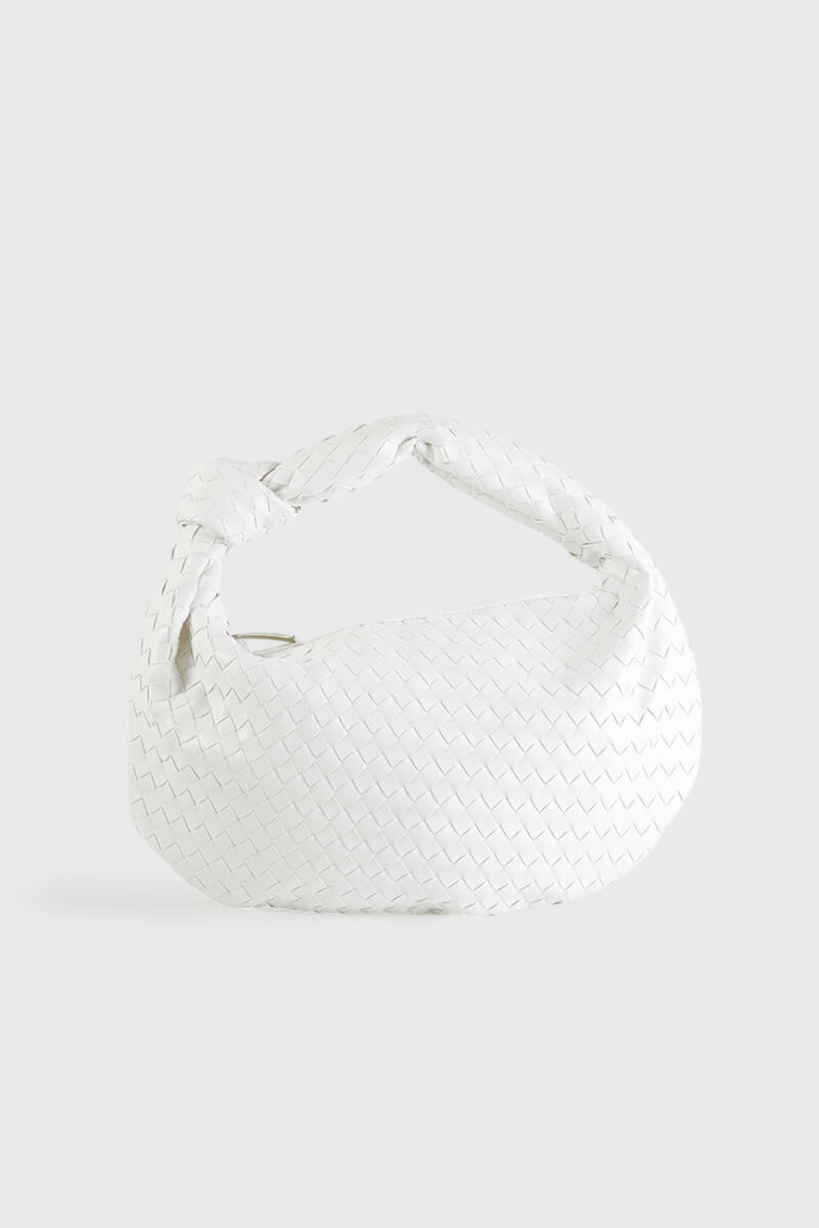 Bolso de Hombro Tejido Mediano Sage - SC