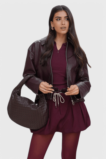 Bolso de Hombro Tejido Mediano Sage - SC